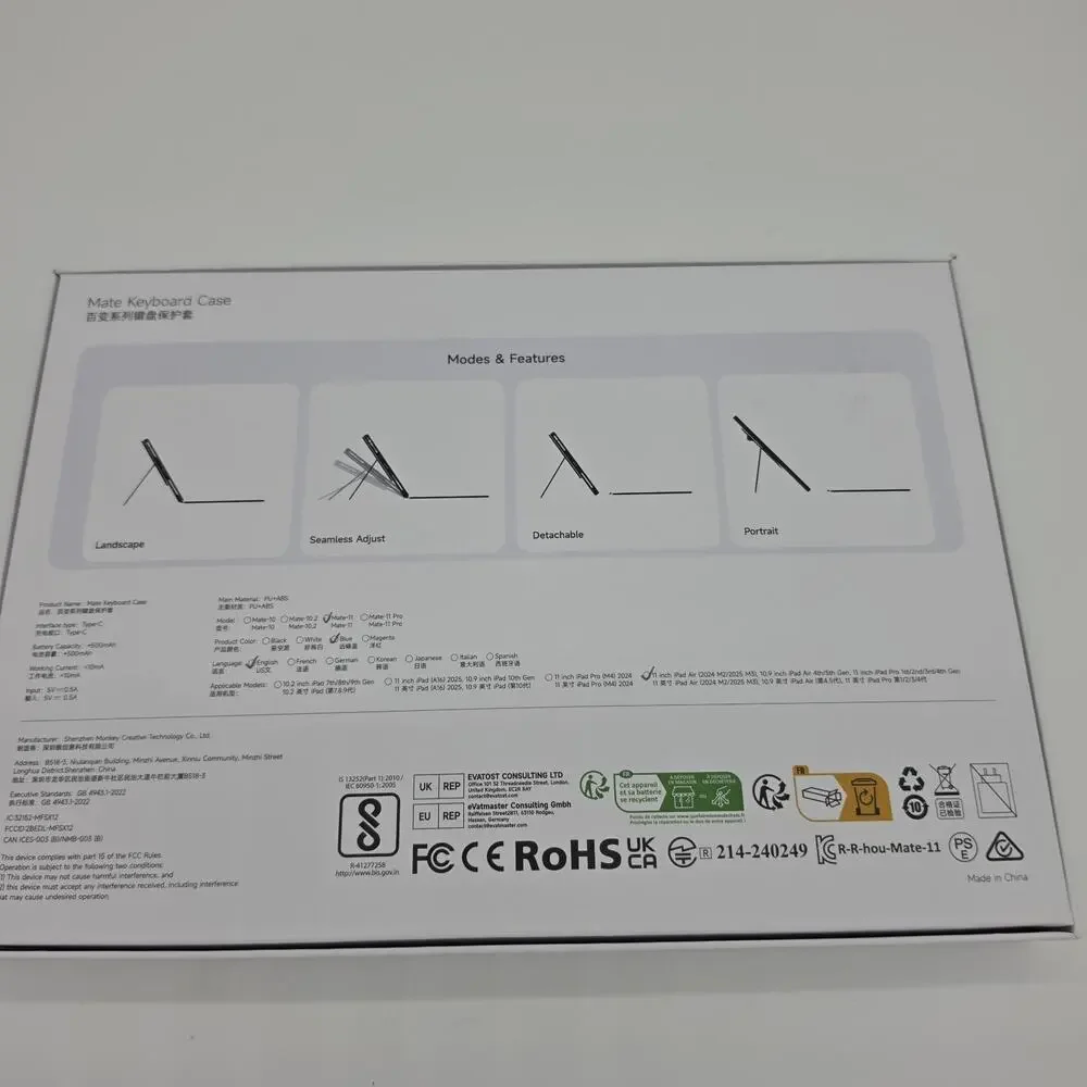 HOU iPad Air 11 Case with Keyboard (M4 2026,M3 2025,M2 2024) Detachable...